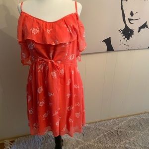 NWOT Abercrombie Fitch coral pink baby doll dress
